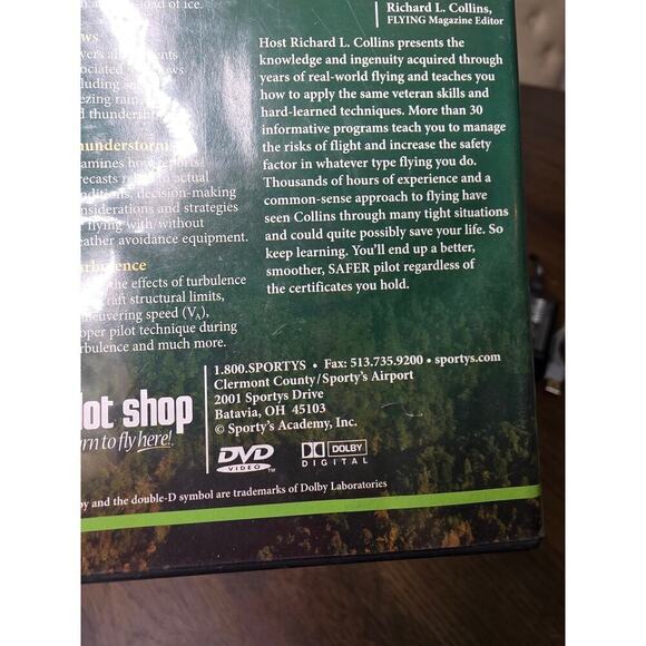 Sporty's Air Facts DVD - Flying Weather - Richard L. Collins VGC - Picture 7 of 11